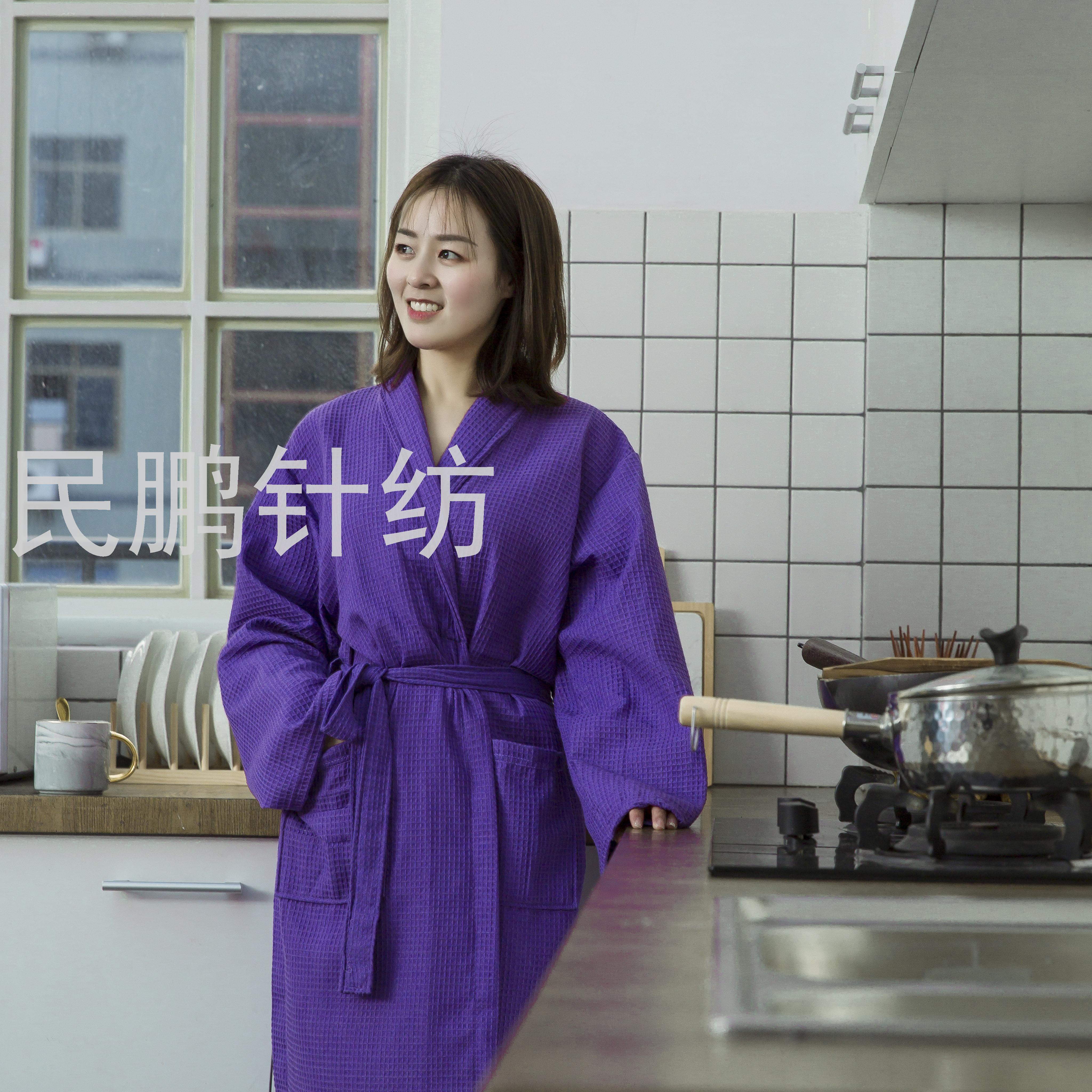 Hotel bathrobe women summer pajamas men long summer thin water absorbent quick drying pure cotton couple a pair of bathrobe men