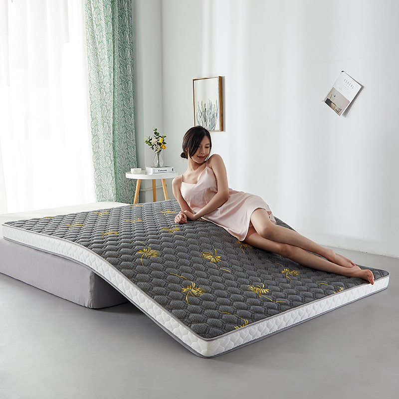 New knitted cotton latex mattress, single mattress, double mattress, golden Full garden Specification image