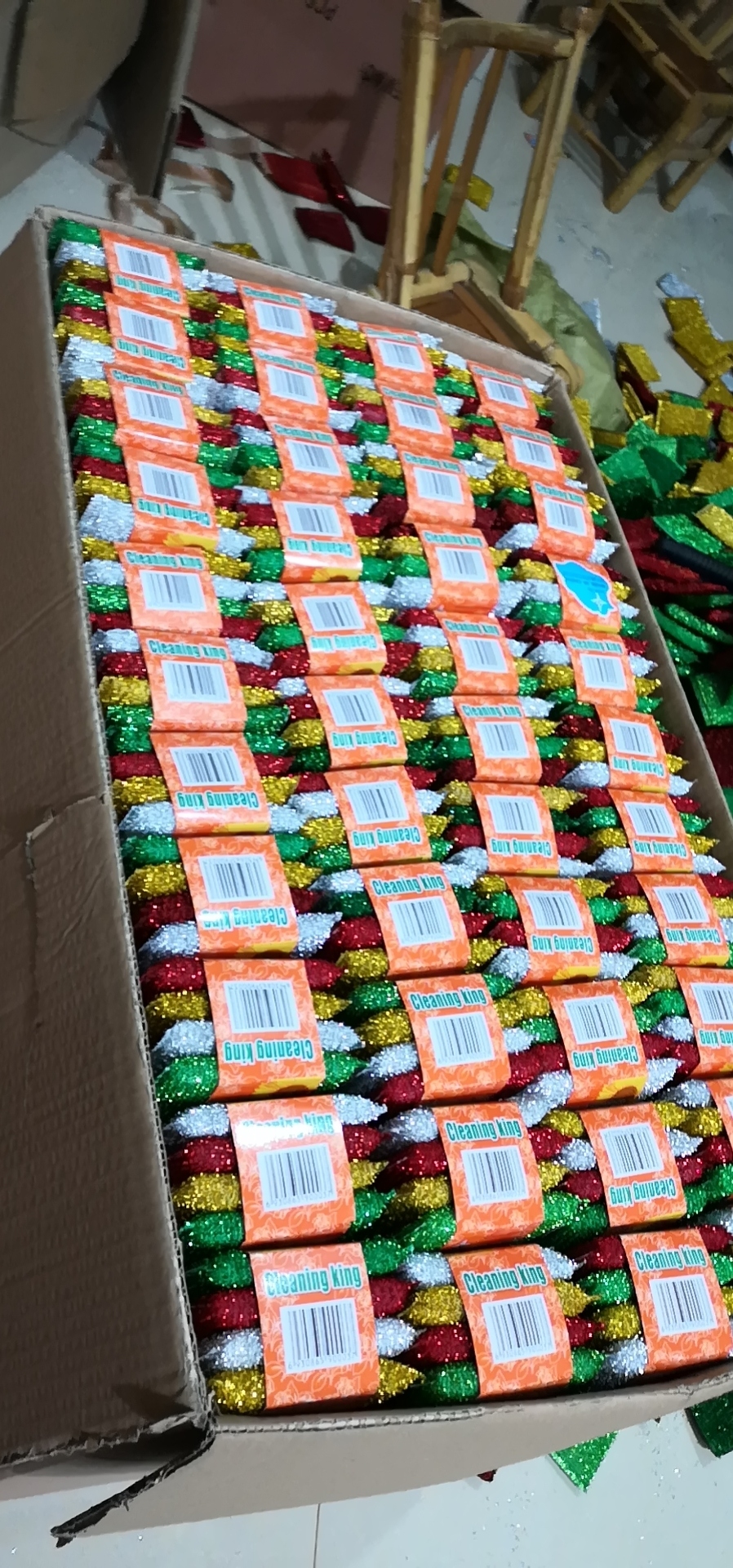 Venus Manufacturing Non-Oil Sponge Dishwashing Cloth 4 Pieces Of Scrubbing King Cleaning Cloth Cleaning Effect Item Picture