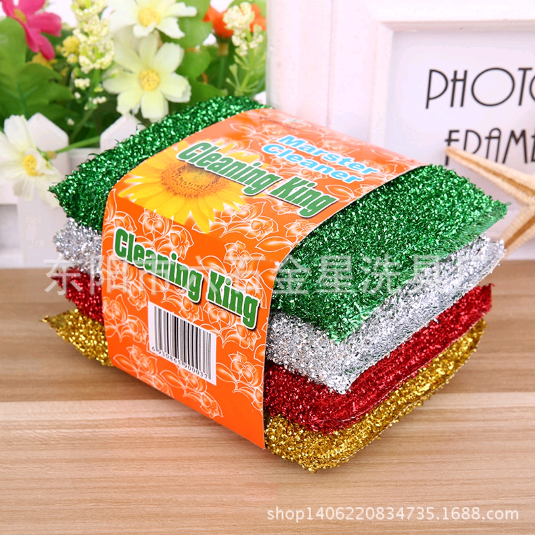 Venus Manufacturing Non-Oil Sponge Dishwashing Cloth 4 Pieces Of Scrubbing King Cleaning Cloth Cleaning Effect Application Scenario