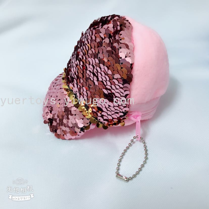 Plush toys, plush coin purses, plush wallets, sequined hats, wallets, sequined keychains, bags Item Picture