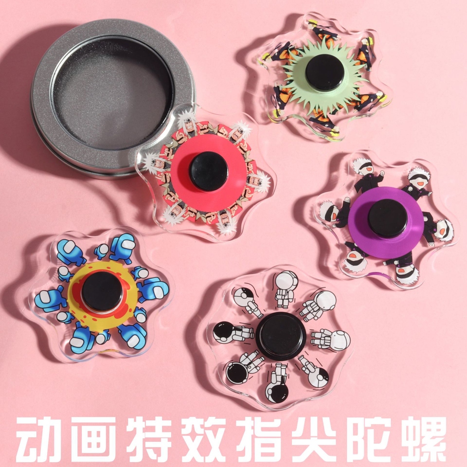 New best-selling animated special effects fidget spinner, transparent acrylic fidget spinner, factory direct sales, hot selling at street stalls full figure