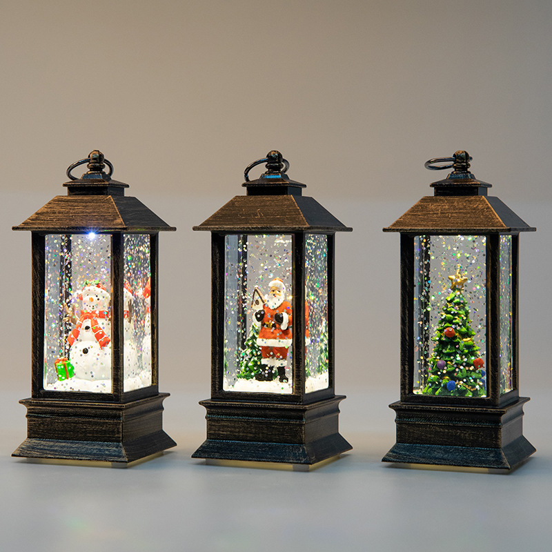 Christmas illuminated interior water-filled small wind lamp decorative handicrafts and ornaments details Picture