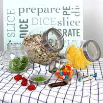 Glass sealed jar Food multigrain marinade honey lemon storage jar with lid transparent size bottle storage jar