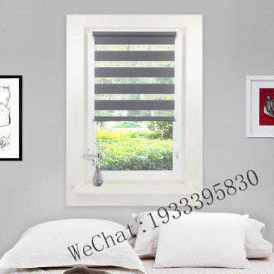 Cortinas Roller Duo Dobles Roller curtain free punching Roller curtain day and night curtain door curtain manufacturer details Picture