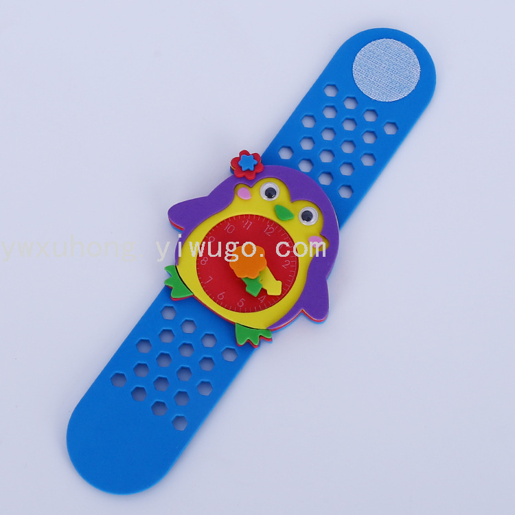 EVA adhesive watch, kindergarten handmade DIY material package, cartoon animal children's watch factory direct sales Specification image