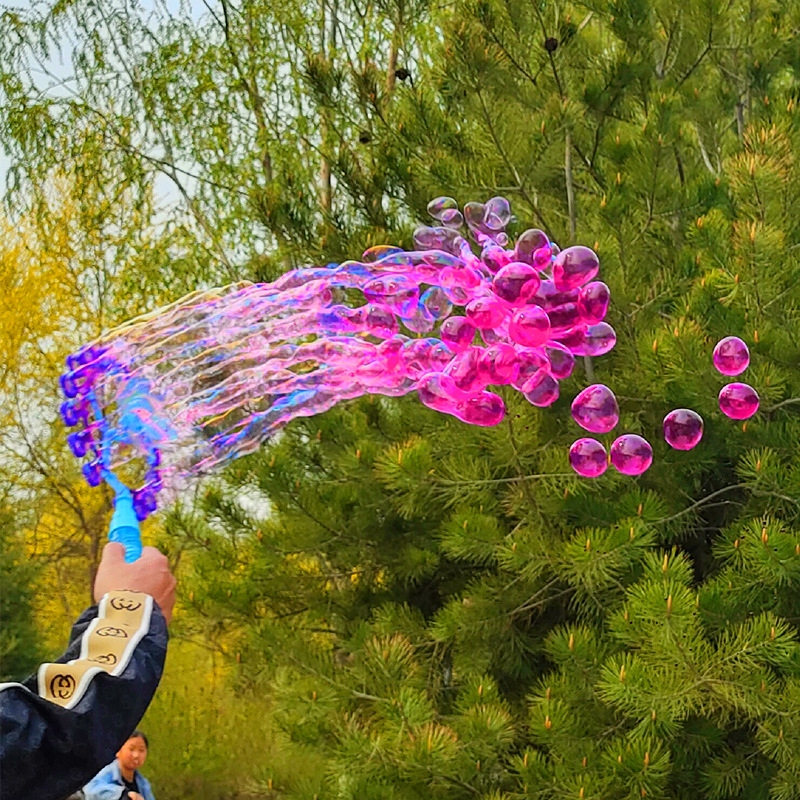 Red bubble liquid with color, faded bubble water replenishment liquid, safe wedding party atmosphere toy, purple bubble full figure