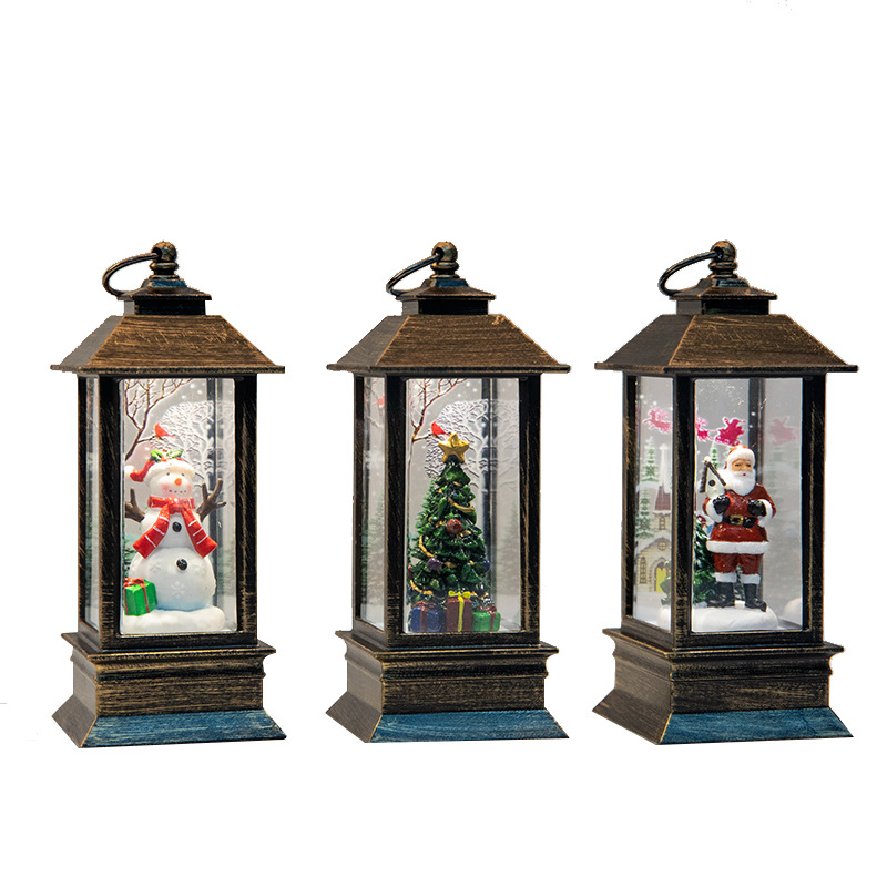 Christmas illuminated interior water-filled small wind lamp decorative handicrafts and ornaments Item Picture