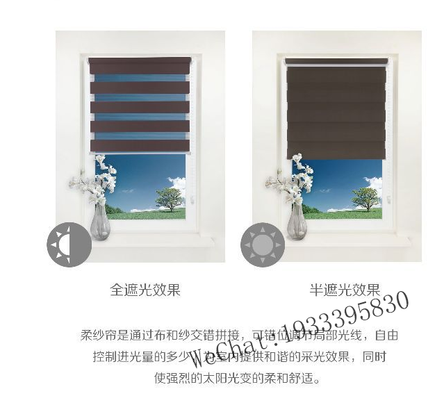 Cortinas Roller Duo Dobles задернул шторы без дырок, без дырок и днем и ночью Specification image