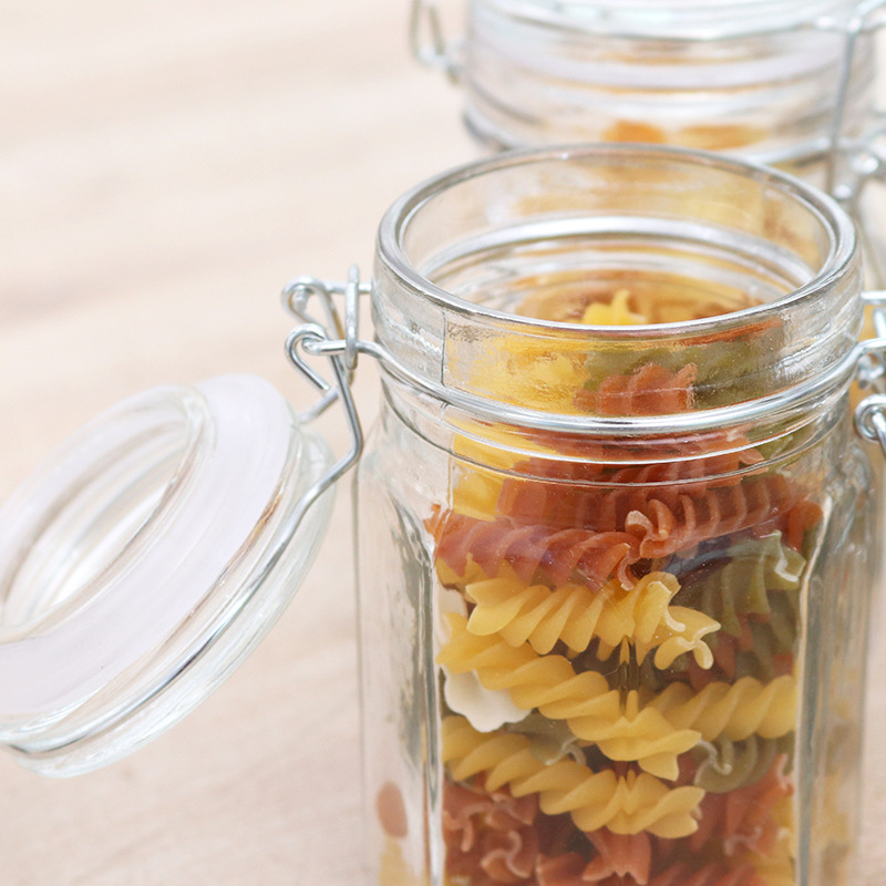 Glass Irregular Food Seal Snap Seasoning Bottle Seasoning Storage Container Storage Bottle Specification drawing