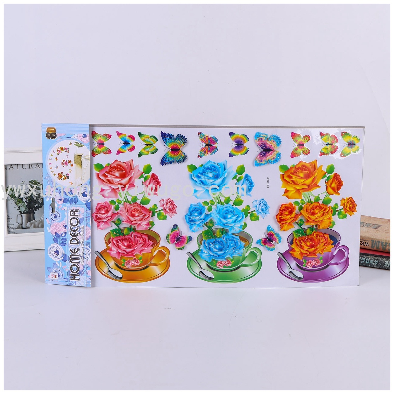 Direct supply wholesale pvc three-dimensional vase stickers stickers painting home party decoration 3d wall stickers color