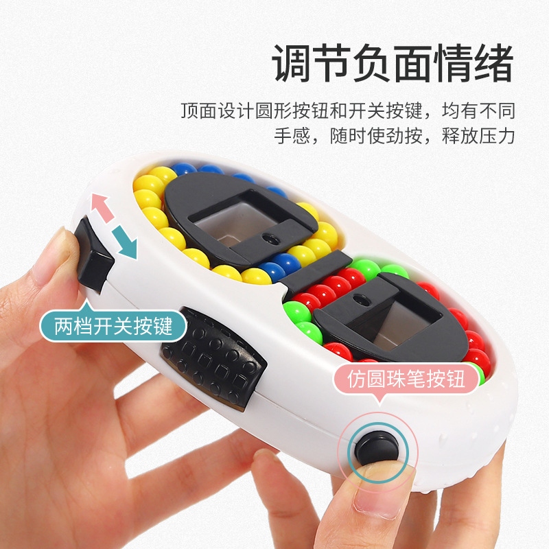 Cross-border Rotating Magic beans, stress-relieving intelligence, Fingertip Rubik's Cube, magic plate, Finger gyroscope, children's hamburger Rubik's Cube toy batch Specification drawing