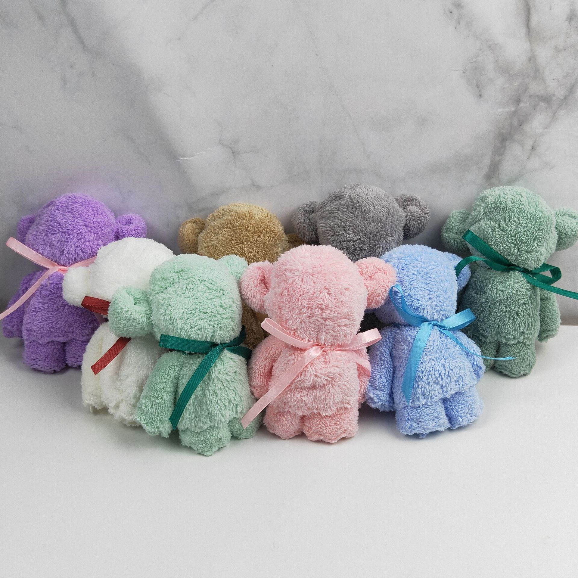 Coral fleece folding shaped towel, little bear wedding return gift, exquisite gift for baby full moon banquet, wholesale of small gifts details Picture