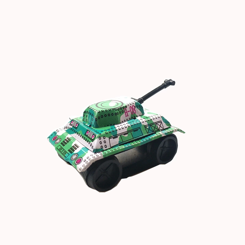 Spring tin tank, a classic and nostalgic children's educational toy for the 80s generation, is available for wholesale at street stalls for kindergarten kids Item Picture