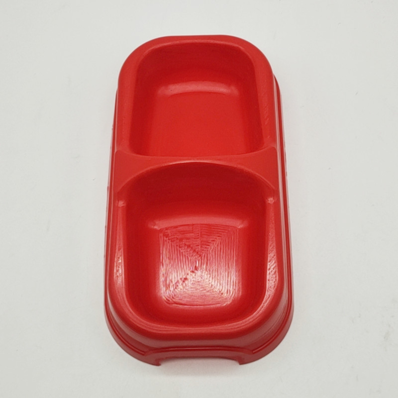 Sunshine Department Store Pet drinking water multi-purpose bowl, plastic feeding basin, dog bowl, large double bowl, cat and dog snack basin Specification image