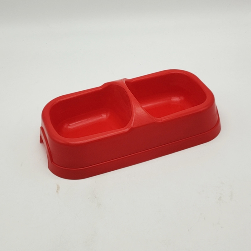 Sunshine Department Store Pet drinking water multi-purpose bowl, plastic feeding basin, dog bowl, large double bowl, cat and dog snack basin details Picture