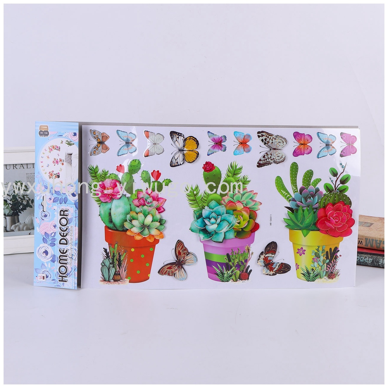 3D wall stickers straight for wholesale pvc three-dimensional vase stickers painting home party decoration 3d wall stickers color
