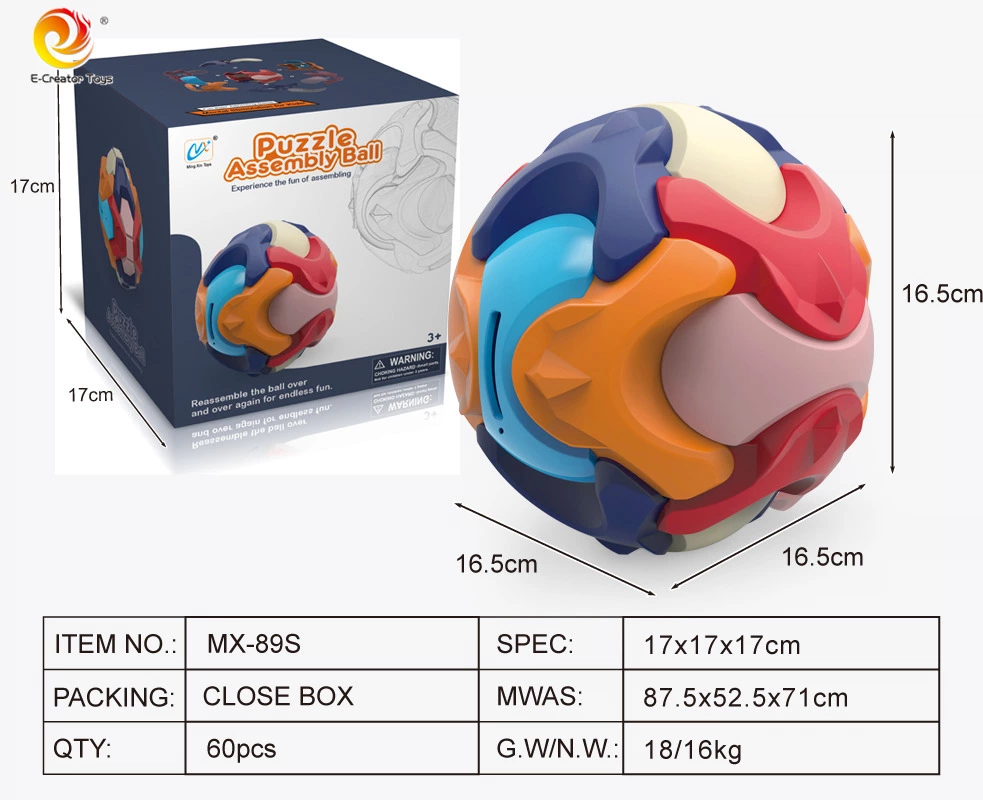 New best-selling children's educational toys for foreign trade, assembly piggy bank, early education intelligence disassembly toy ball in Chinese and English versions full figure