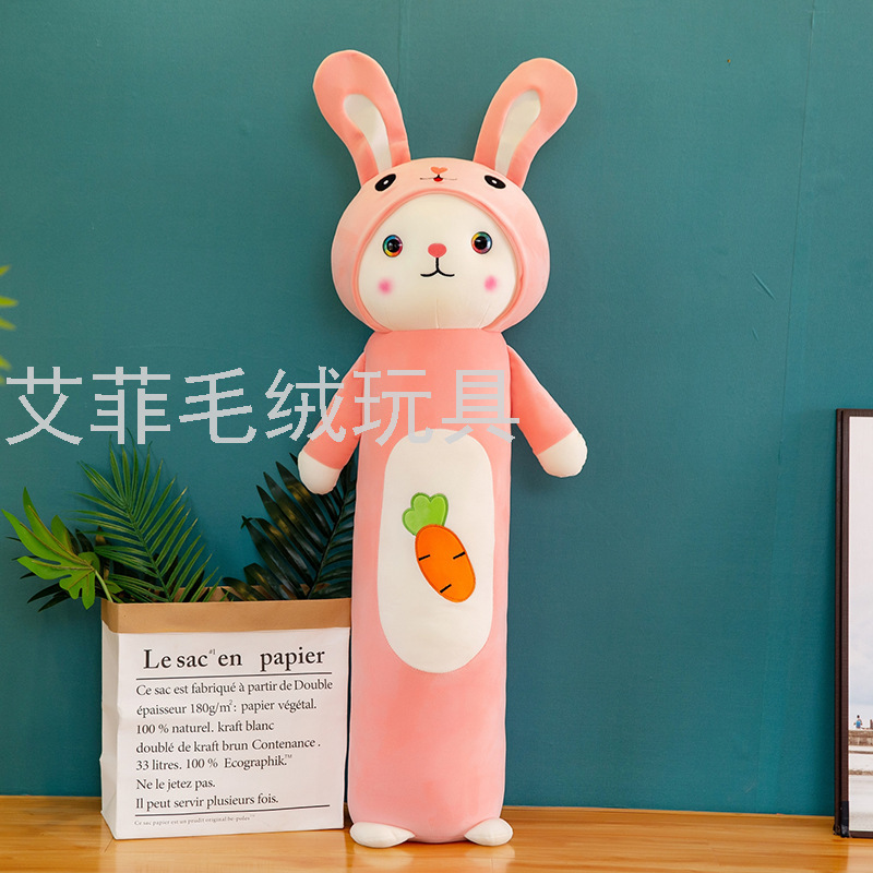 Long strip pillow, rabbit pillow, long strip sleeping pillow, plush toy Application Scenario