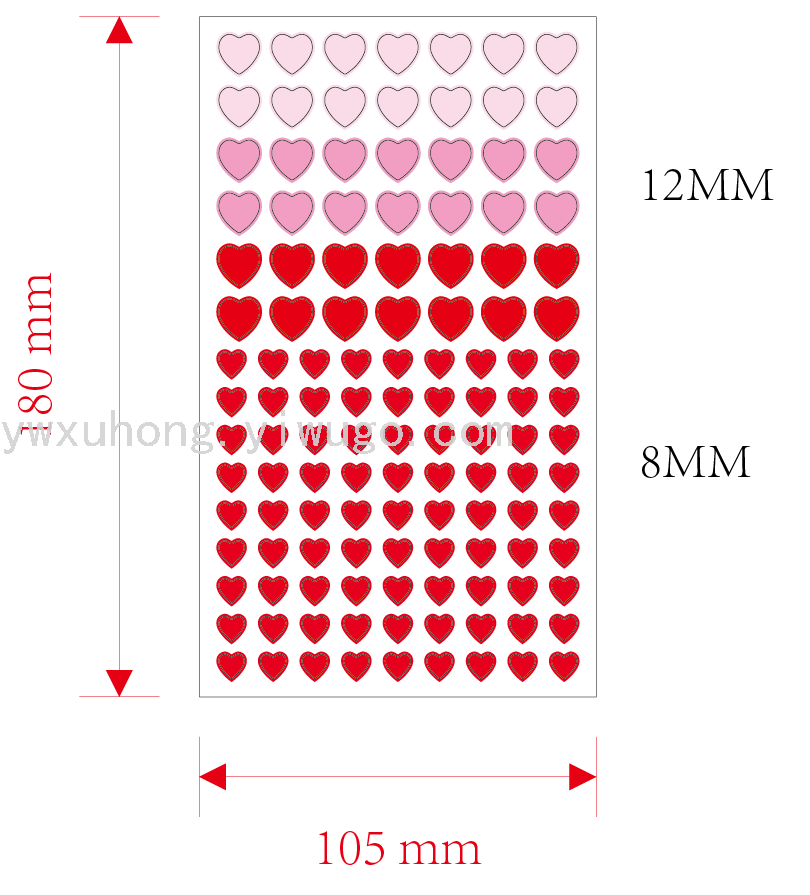 Manufacturers direct custom love diamond paste card acrylic diamond paste love big diamond DIY sticker