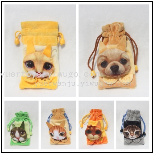 Bolsa de juguetes de peluche meowl man teléfono bolsa de drenaje 3D bolsa de teléfono de cierre bolsa de teléfono de peluche Item Picture