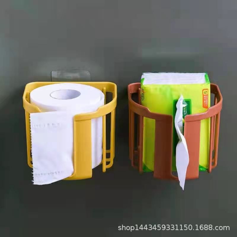 厕所纸巾盒免打孔卫生间抽纸厕纸盒创意卷纸抽手纸盒卫生纸置物架