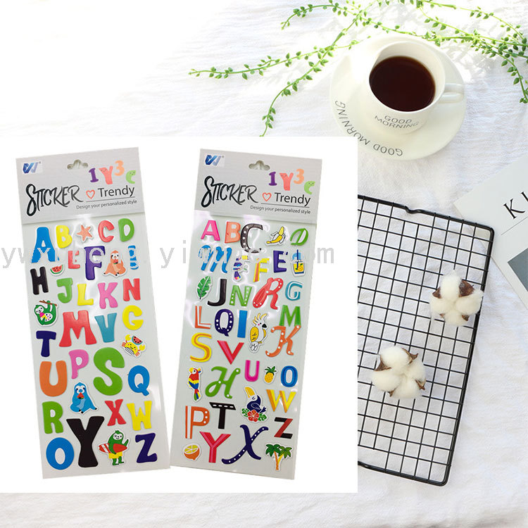 Wholesale EVA letter stickers number stickers children's stickers number letters decorative stickers three-dimensional stickers