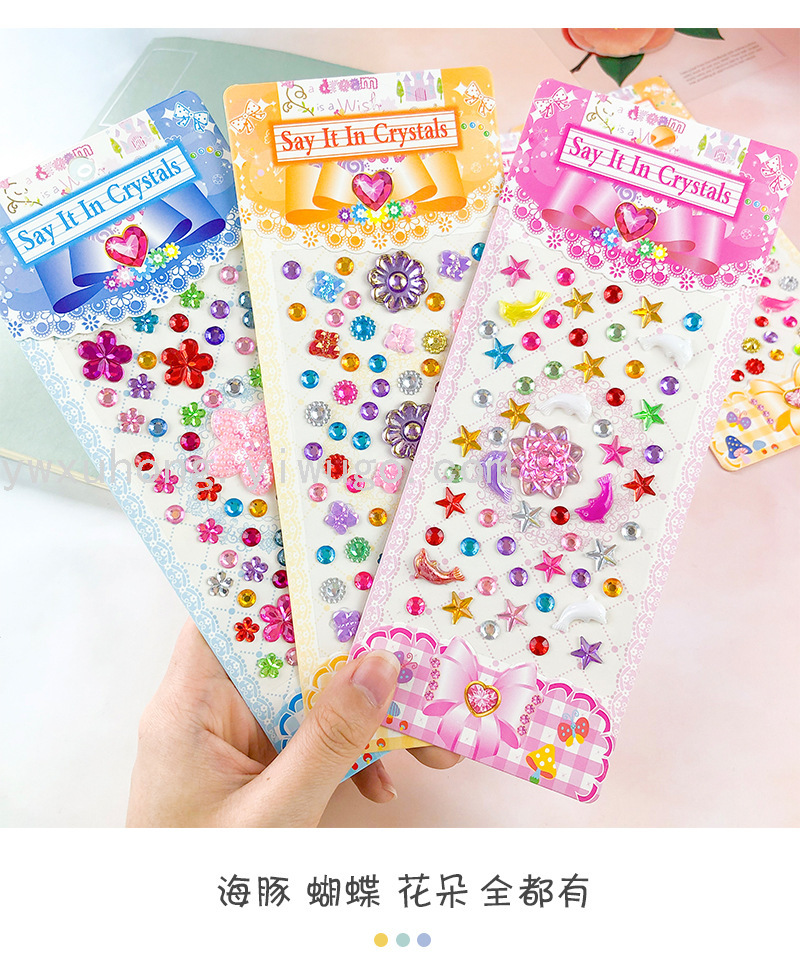 Customized acrylic diamond stickers/diamond stickers/car stickers/face stickers /DIY photo album diamond stickers from the manufacturer