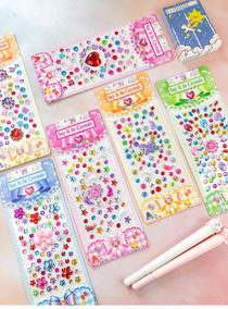 Acrylic diamond paste creative DIY stickers mobile phone decoration resin diamond crystal paste custom stickers wholesale