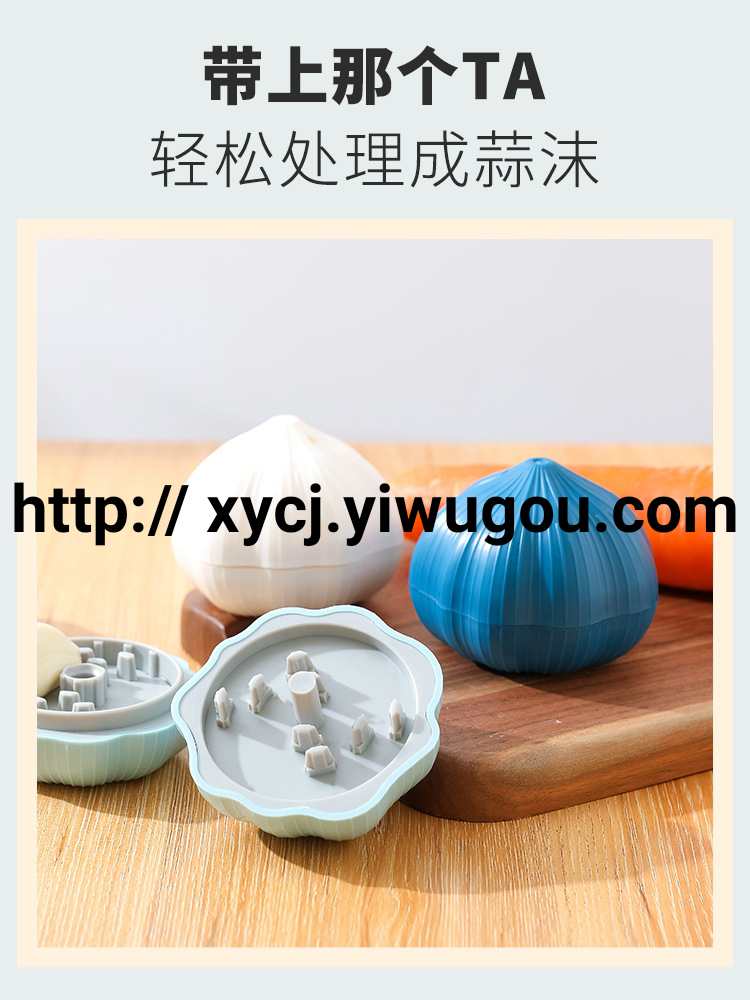 Grinding type garlic press, a powerful tool for mincing garlic, household manual chili, ginger and garlic crusher, kitchen garlic and garlic puree blender Item Picture