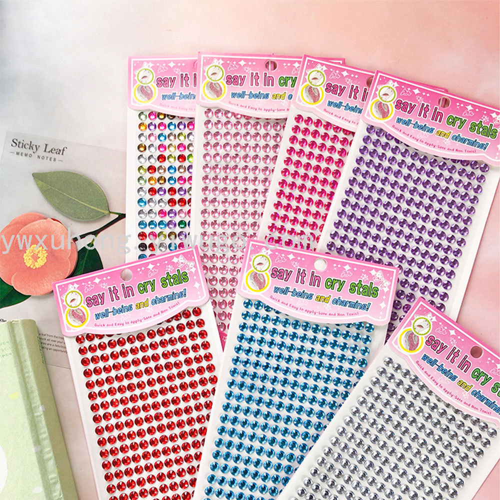 Custom acrylic diamond stickers/diamond stickers/car stickers/face stickers /260 long stuck diamond stickers