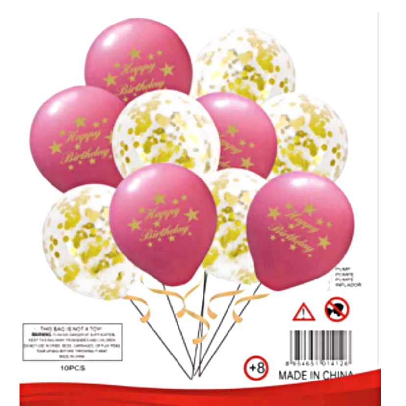 Birthday sequined balloon set, first birthday party decoration for boys and girls, pink and blue paper crumb balloon party decoration Item Picture