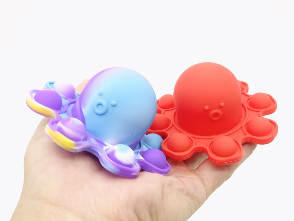 New cross-border flip octopus doll, face-changing expression plush keychain pendant, double-sided flip doll octopus Item Picture