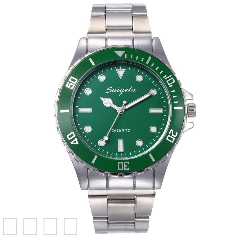 速卖通微商爆款绿水鬼怪男士手表钢带石英表运动时尚腕表厂家现货外贸手表