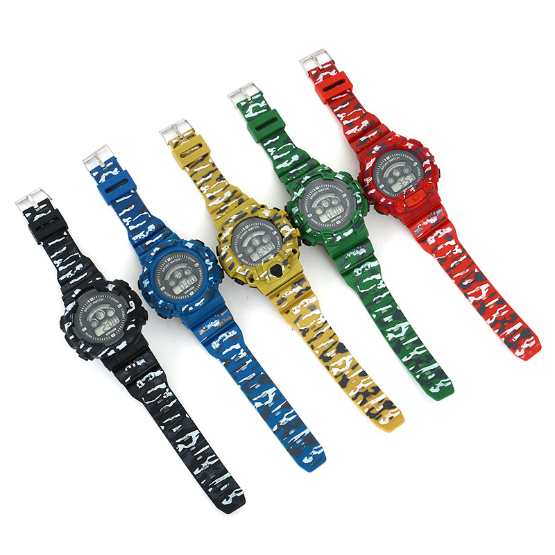Korean version of fashion simple men's and women's outdoor sports watches young lovers personality waterproof electronic watches
