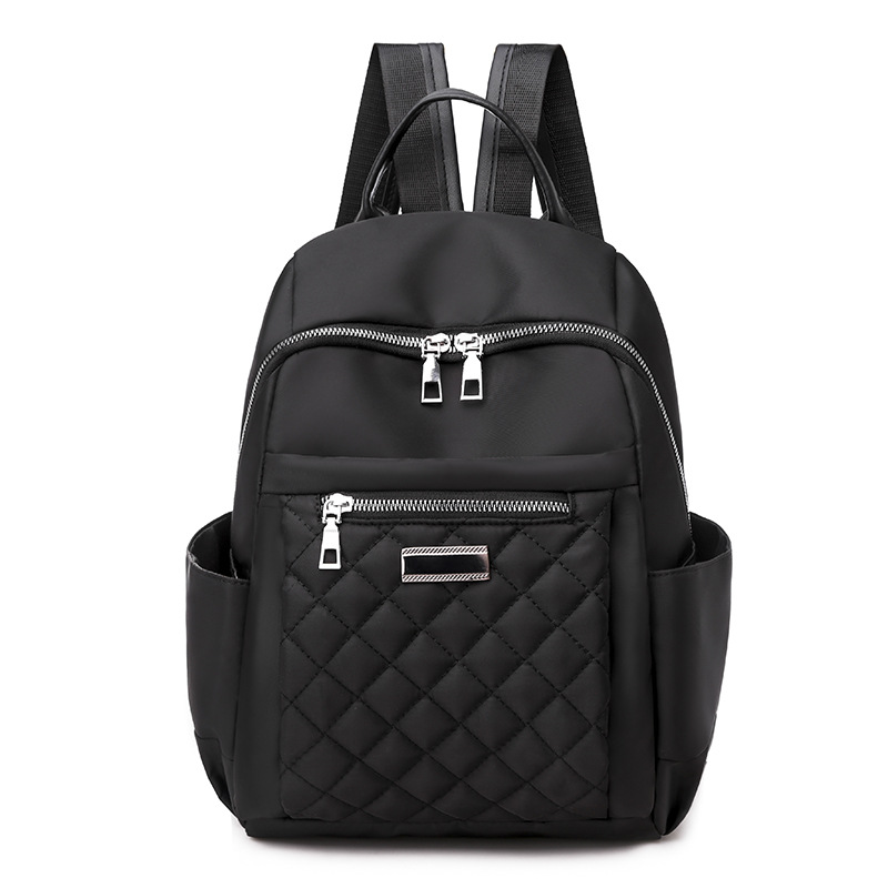 Denim backpacks for women, versatile and fashionable canvas travel small backpacks, casual nylon schoolbags for junior and senior high school students Item Picture