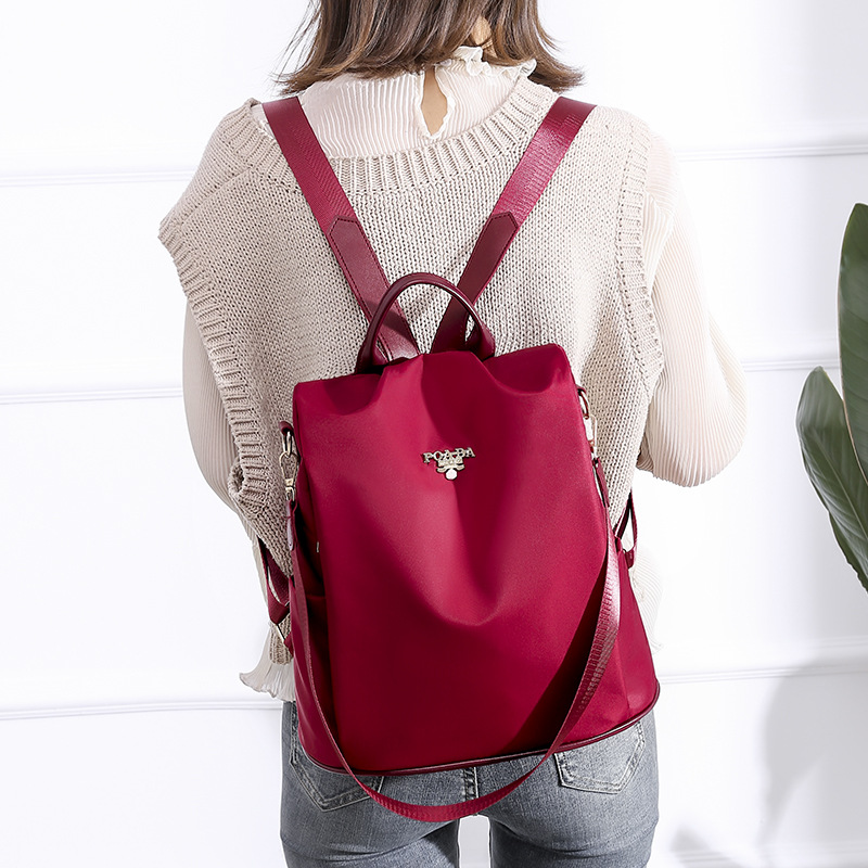Versión coreana mochila antirrobo mujeres 2020 nueva mochila impermeable de tela oxford mochila de viaje de gran capacidad para mujeres Specification image