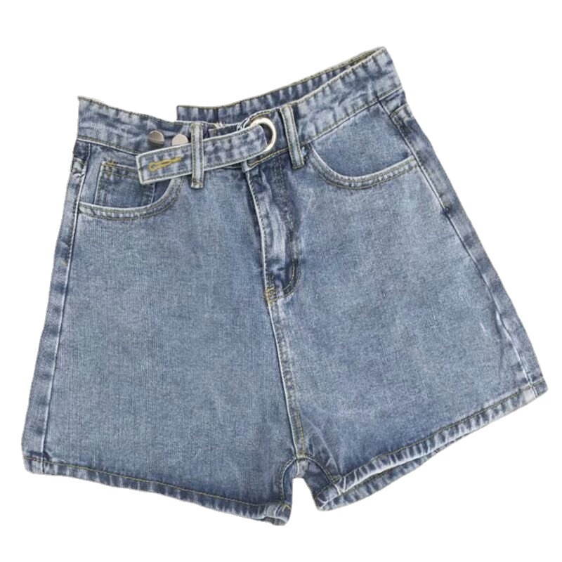 High-waisted denim shorts for women, 2021 summer new style, versatile, loose and casual straight-leg A-line wide-leg pants, ins trend Item Picture