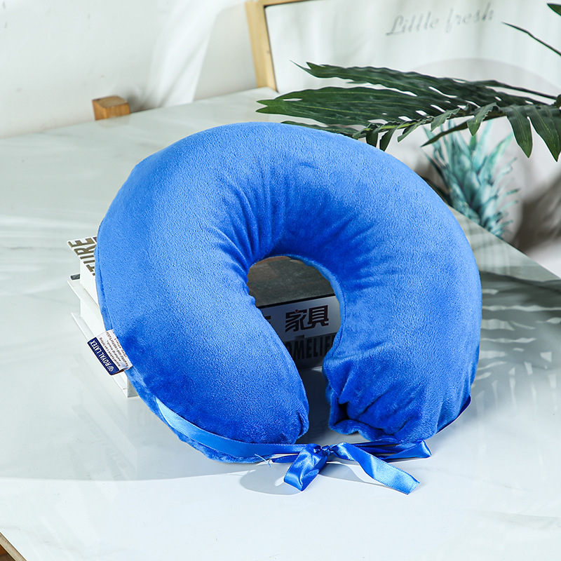 RoyalLatex Thai Natural Latex U-shaped neck Protection Pillow, portable nap pillow for men and women during airplane travel details Picture