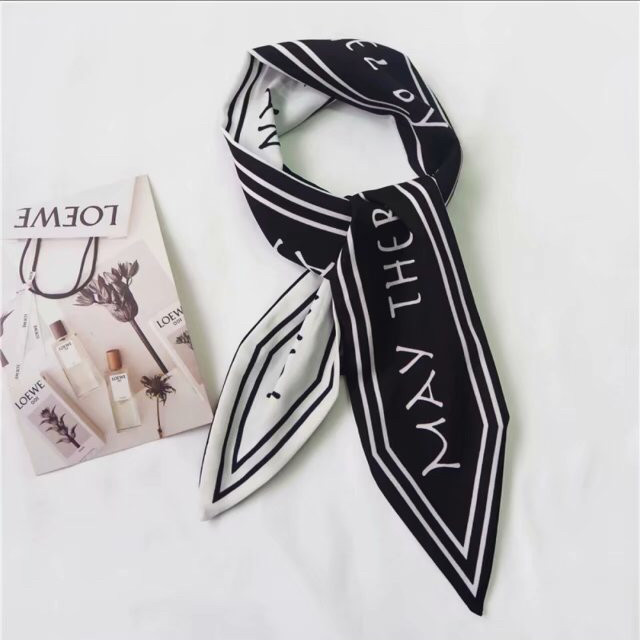 Satin 10*90 pointed silk scarf, double-layer scarf, hair band, bag towel, ins online bestseller in stock Application Scenario