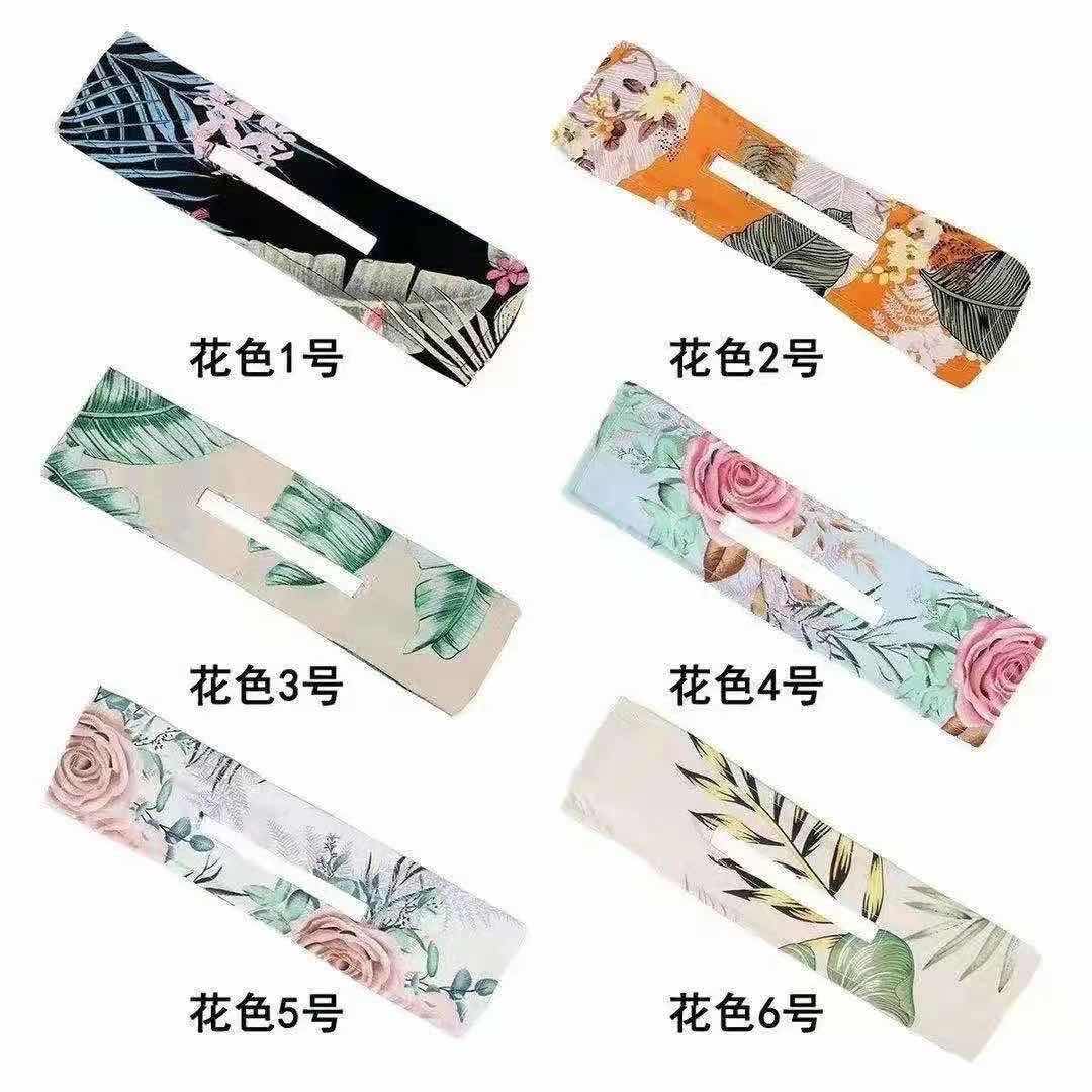 2021 new lazy tie hair magic monochrome printed hair headband manufacturers direct spot Specification drawing