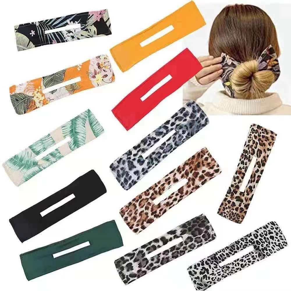 2021 new lazy tie hair magic monochrome printed hair headband manufacturers direct spot full figure