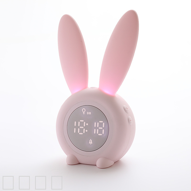 厂家直销萌兔电子闹钟 创意LED迷你闹钟学生电子钟儿童桌面时钟详情图5