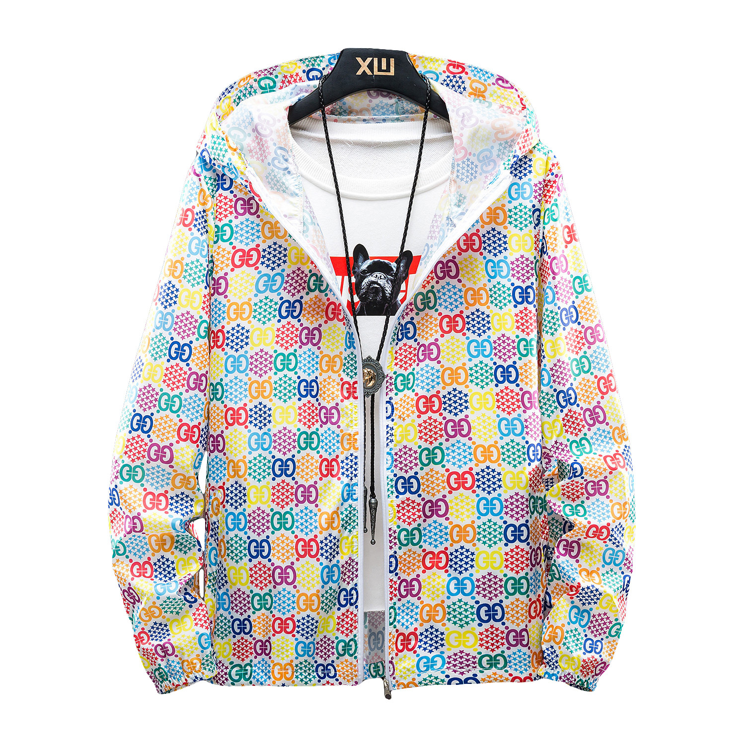 The popular hooded jacket for men, Instagram trendy couple sun-protective clothing, 2021 summer new plus-size women's loose and slimming style Item Picture