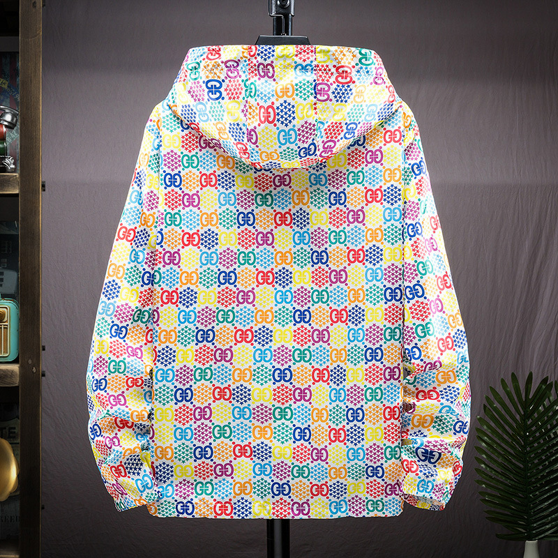 The popular hooded jacket for men, Instagram trendy couple sun-protective clothing, 2021 summer new plus-size women's loose and slimming style details Picture