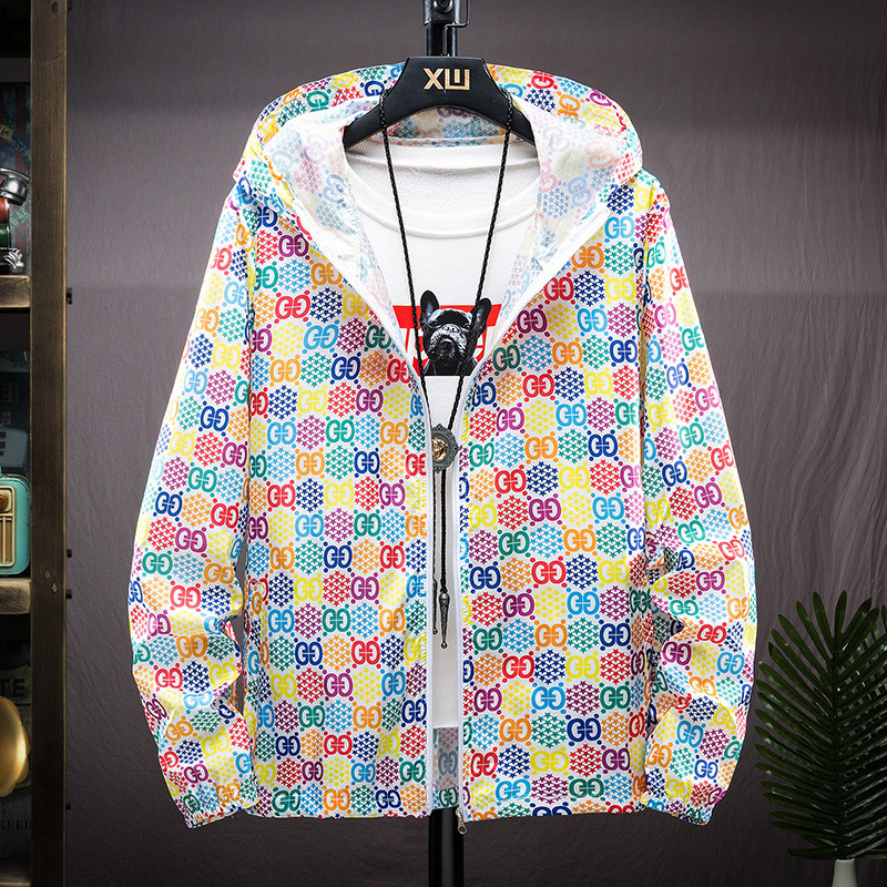 The popular hooded jacket for men, Instagram trendy couple sun-protective clothing, 2021 summer new plus-size women's loose and slimming style