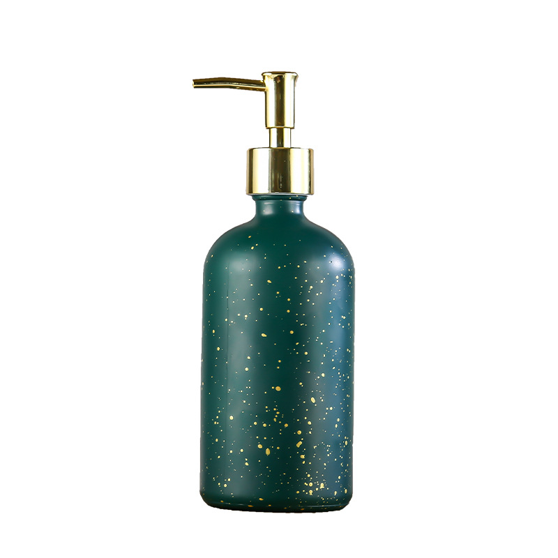 Press Hand Sanitizer Dispenser Bottle Glass Hand Sanitizer Bottle Cosmetics Bottle Porcelain Spray Paint Hand Sanitizer Bottle Customized Item Picture