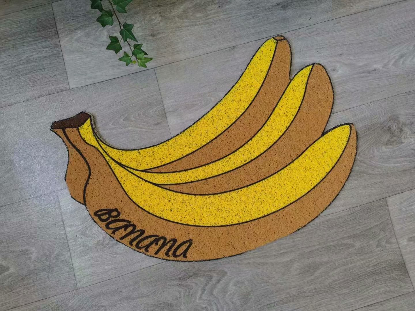 New PVC brushed printed fruit pattern creative children's cute shape game foot mat floor mat Item Picture
