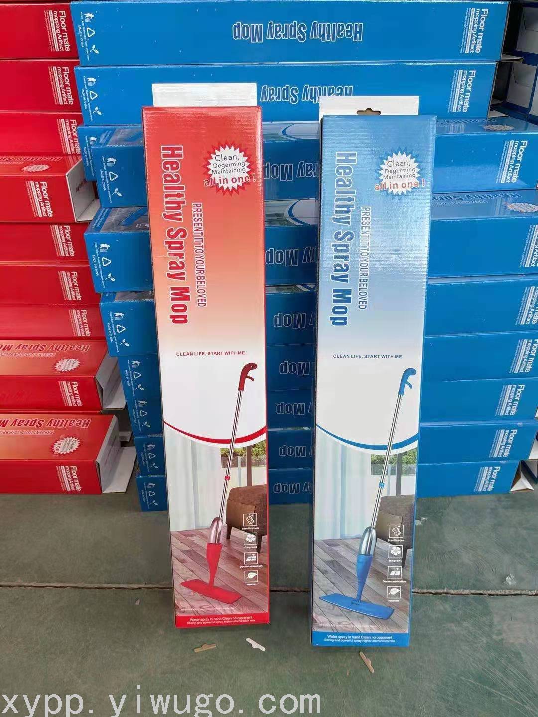 Spray water mop, no need to wash by hand, squeeze water, household lazy mop, flat mop, dry and wet dual-purpose, slightly wet mop Specification image