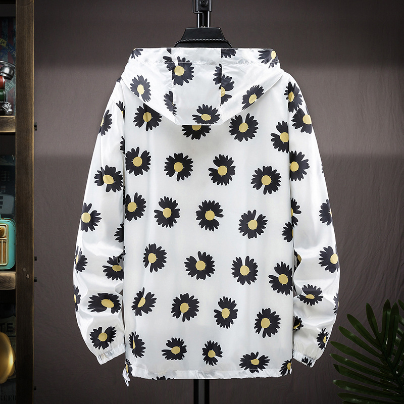 Women's summer new Korean-style loose short coat, long-sleeved sun-protective shirt, ultra-thin and breathable couple sun-protective clothing details Picture